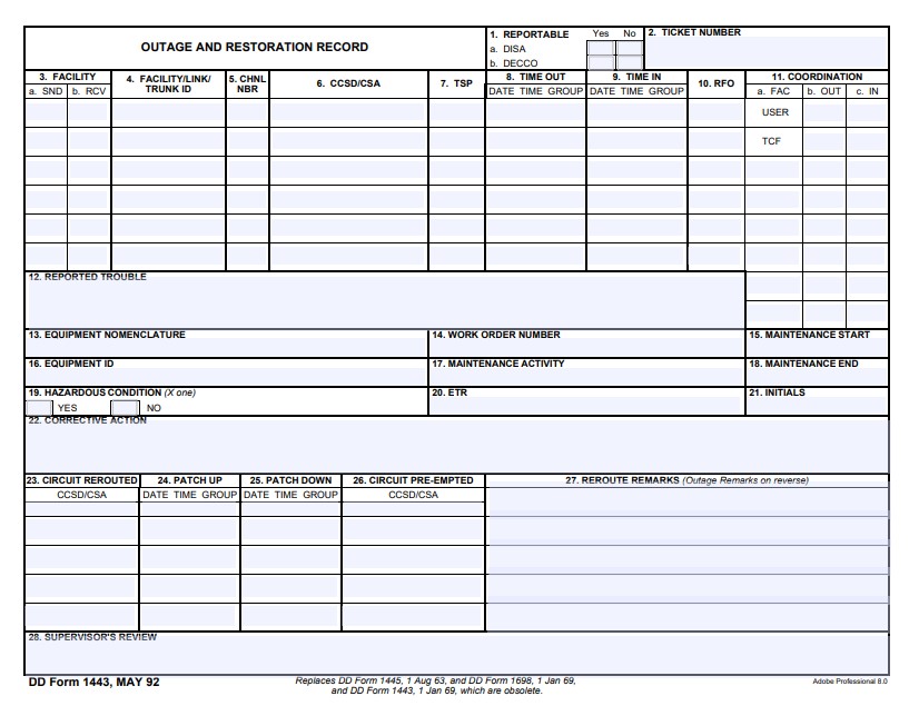 dd Form 1443 fillable