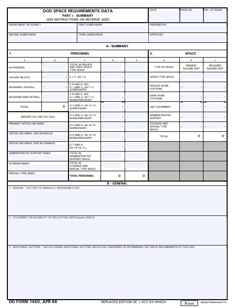 dd Form 1450 fillable