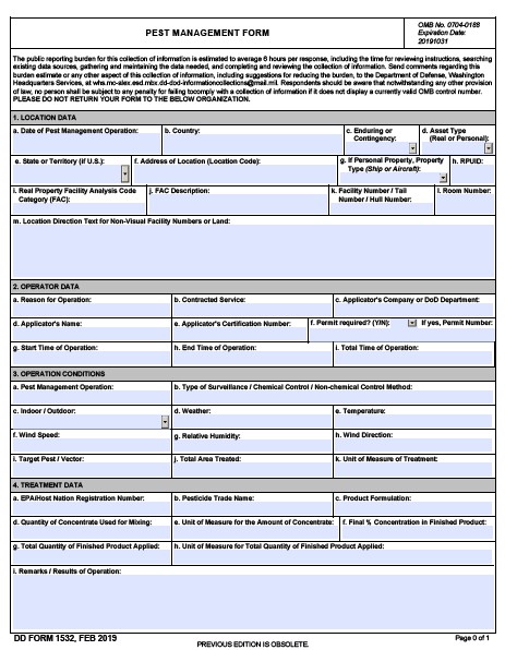 dd Form 1532 fillable