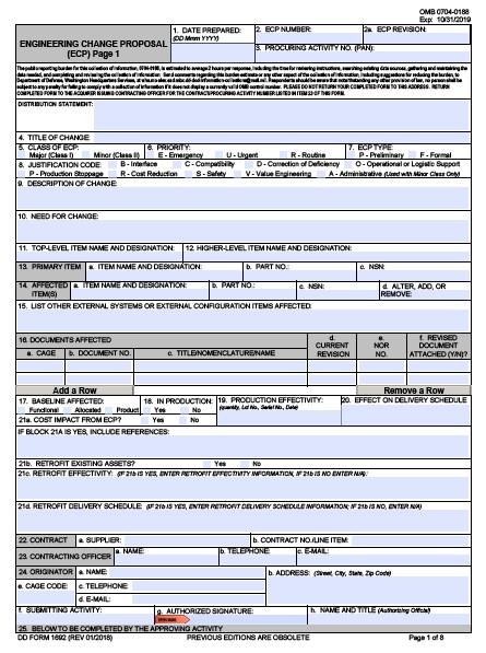 dd Form 1692 fillable