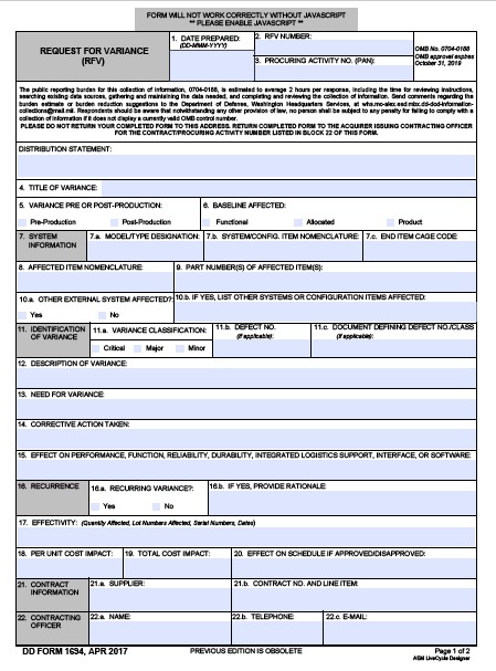 dd Form 1694 fillable