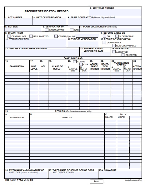 dd Form 1714 fillable