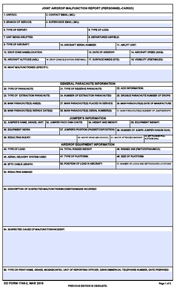 dd Form 1748-2 fillable