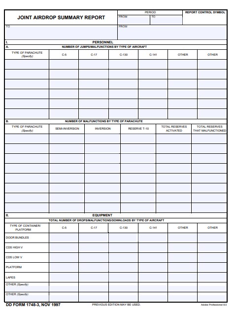 dd Form 1748-3  fillable