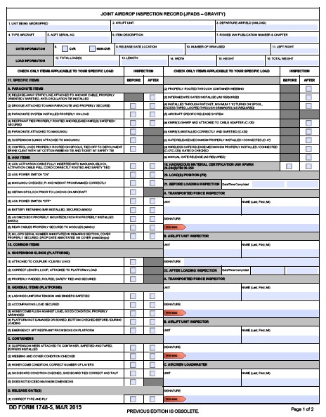 dd Form 1748-5 fillable