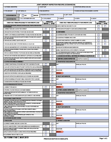 dd Form 1748-7 fillable