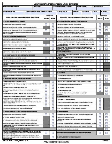 dd Form 1748-8 fillable