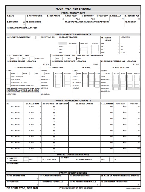 dd Form 175-1 fillable