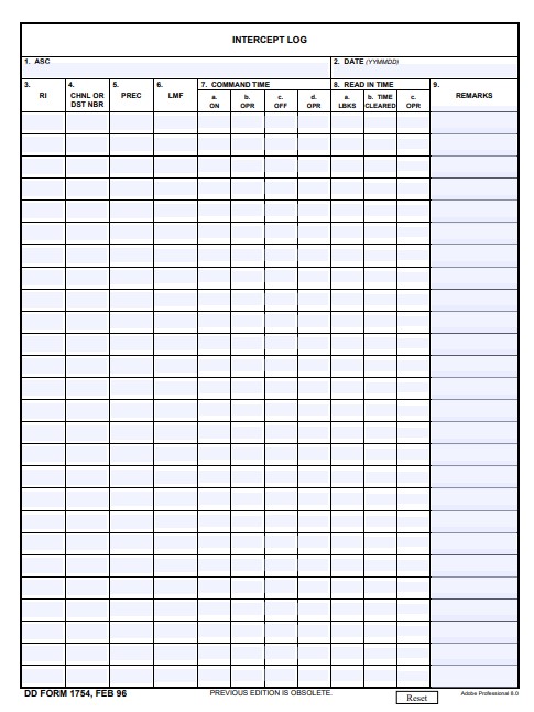 dd Form 1754 fillable