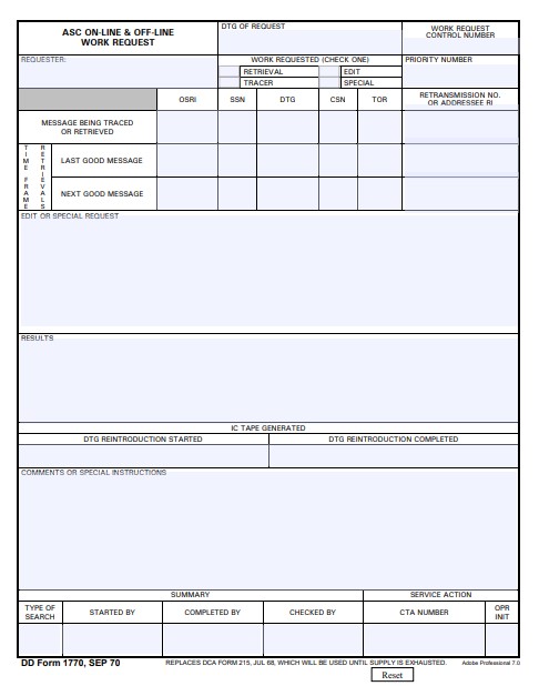 dd Form 1770 fillable