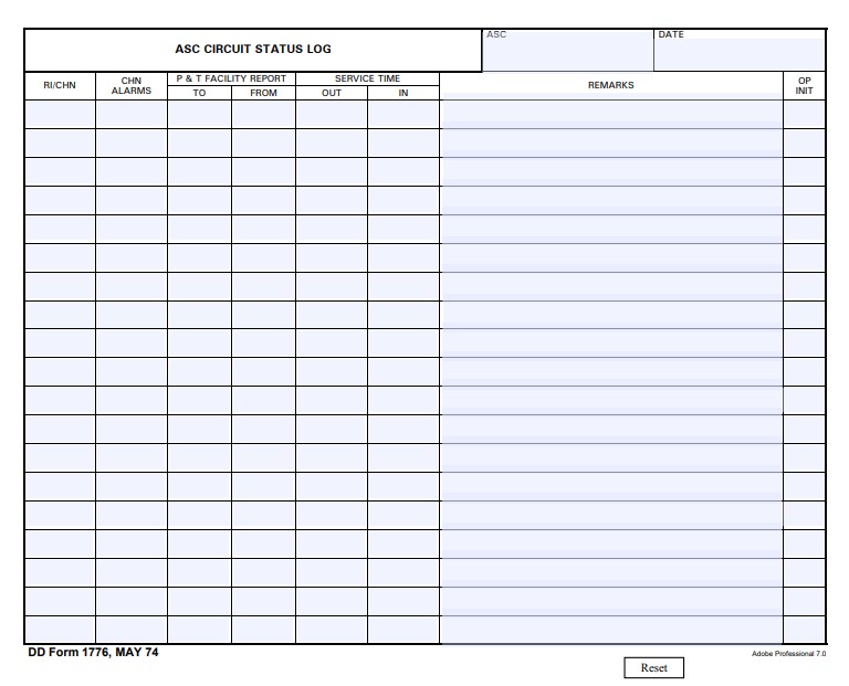 dd Form 1776 fillable