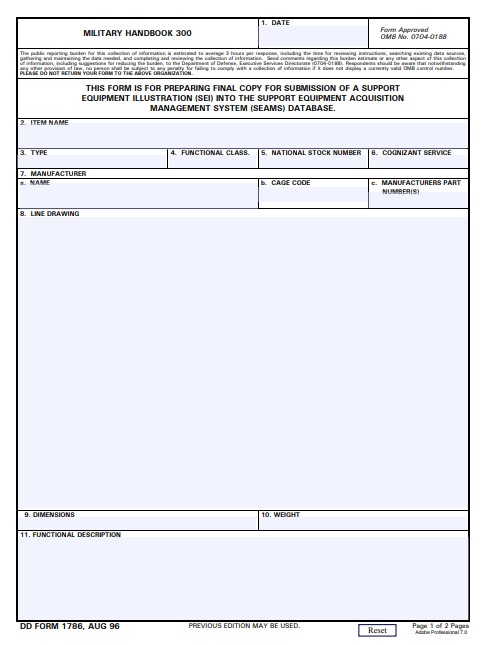 dd Form 1786 fillable