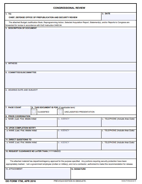 dd Form 1790 fillable