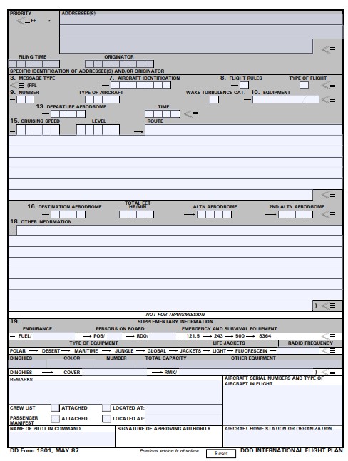 dd Form 1801 fillable