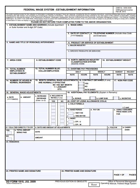 dd Form 1918 fillable