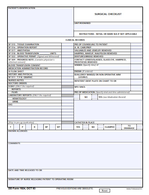 dd Form 1924 fillable