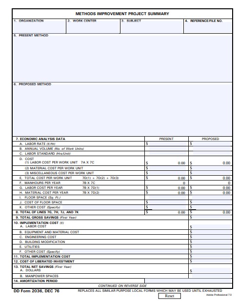 dd Form 2036 fillable