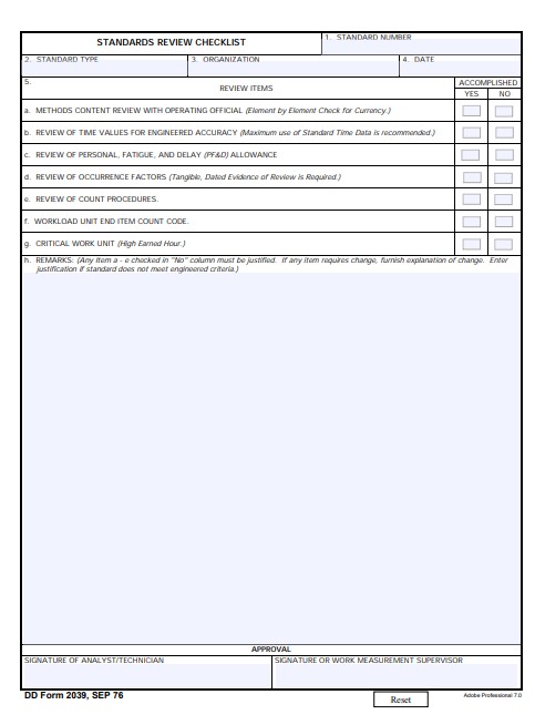 dd Form 2039 fillable