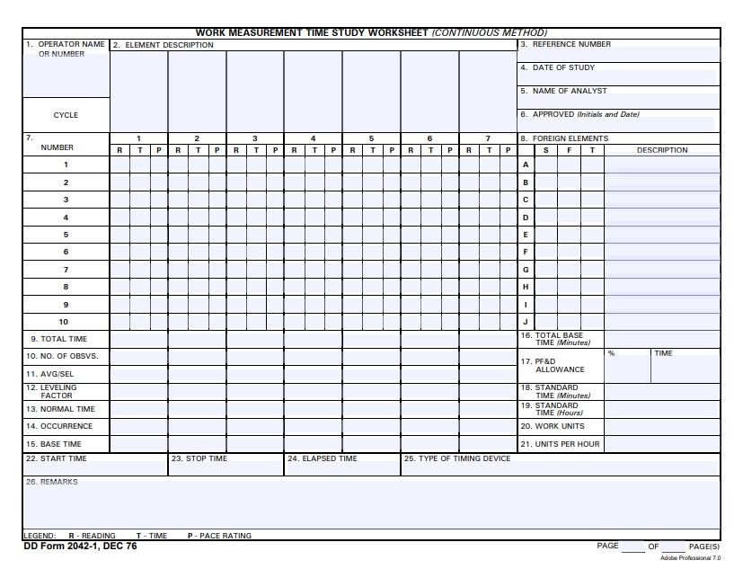 dd Form 2042-1 fillable