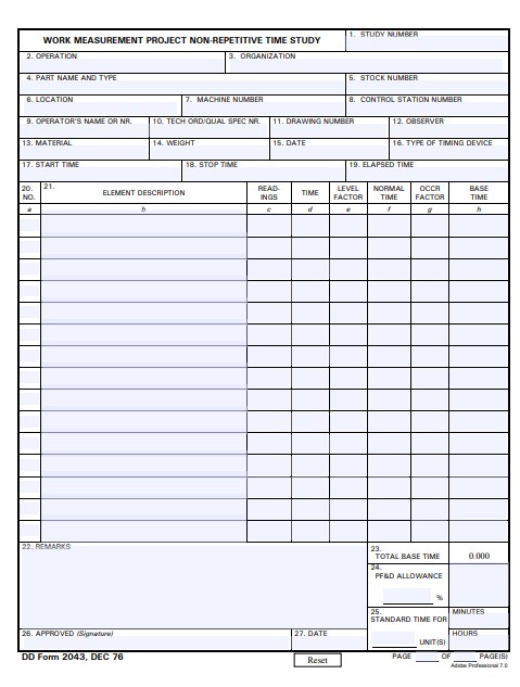 dd Form 2043 fillable