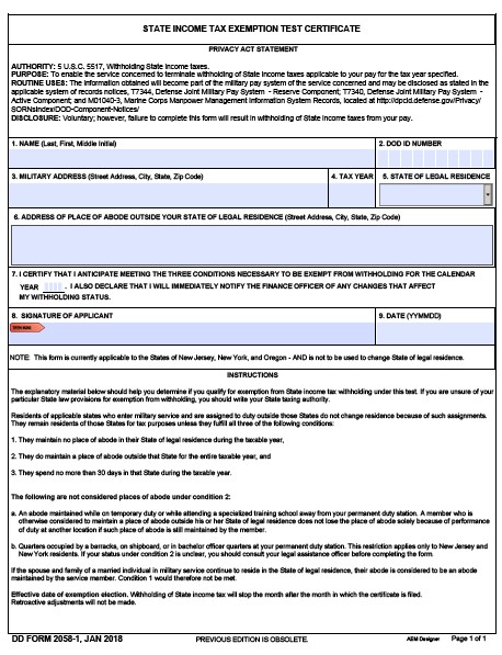 dd Form 2058-1 fillable