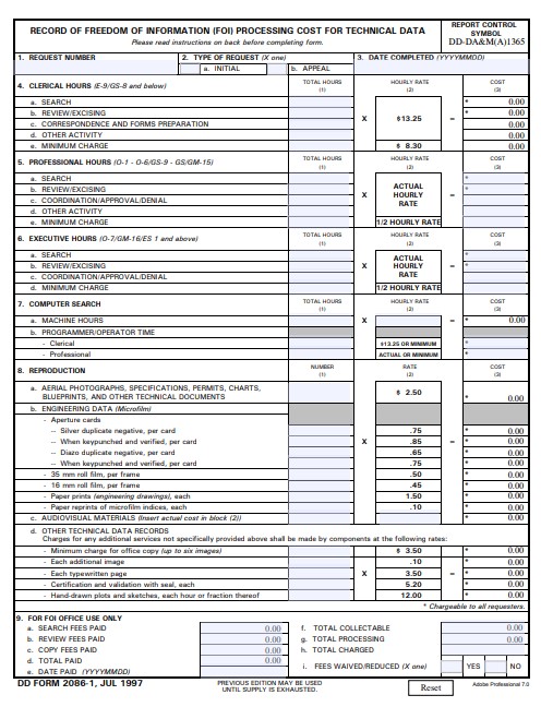 dd Form 2086-1 fillable