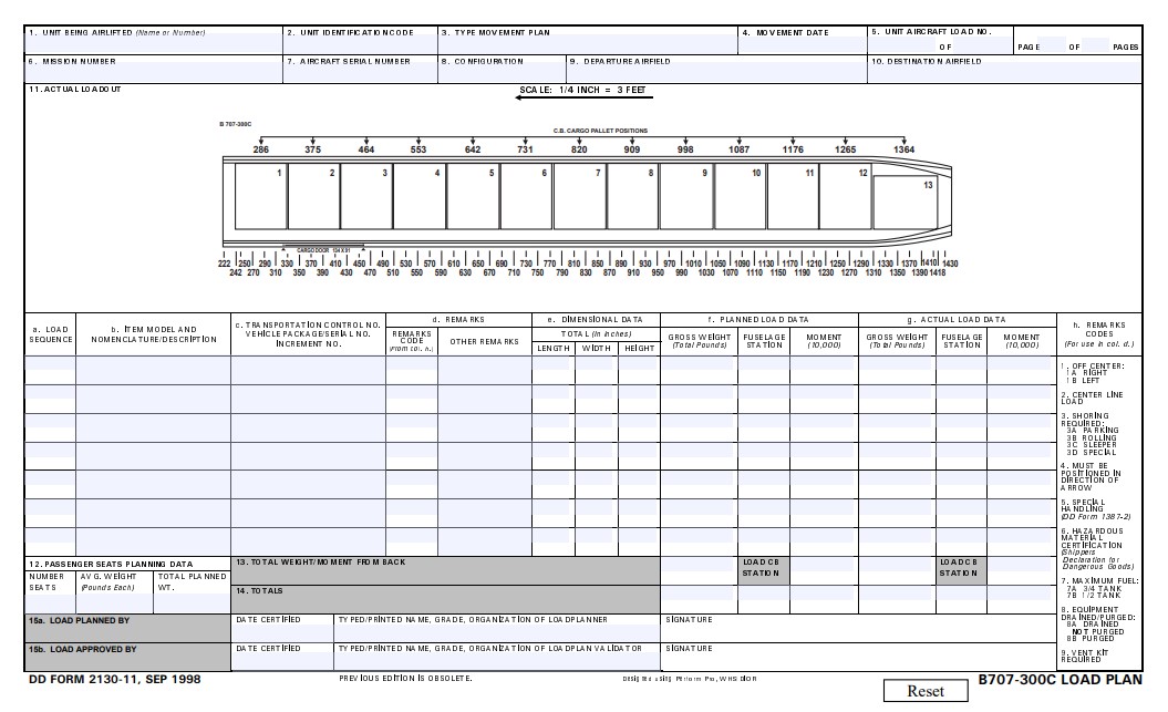 dd Form 2130-11 fillable