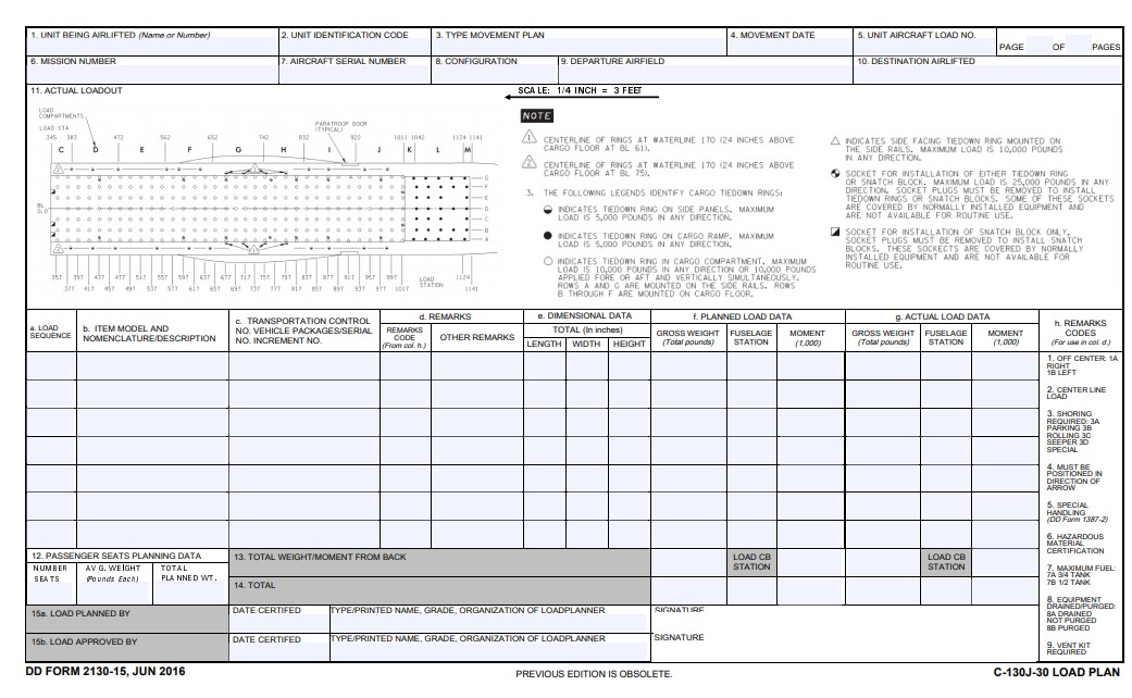 dd Form 2130-15 fillable