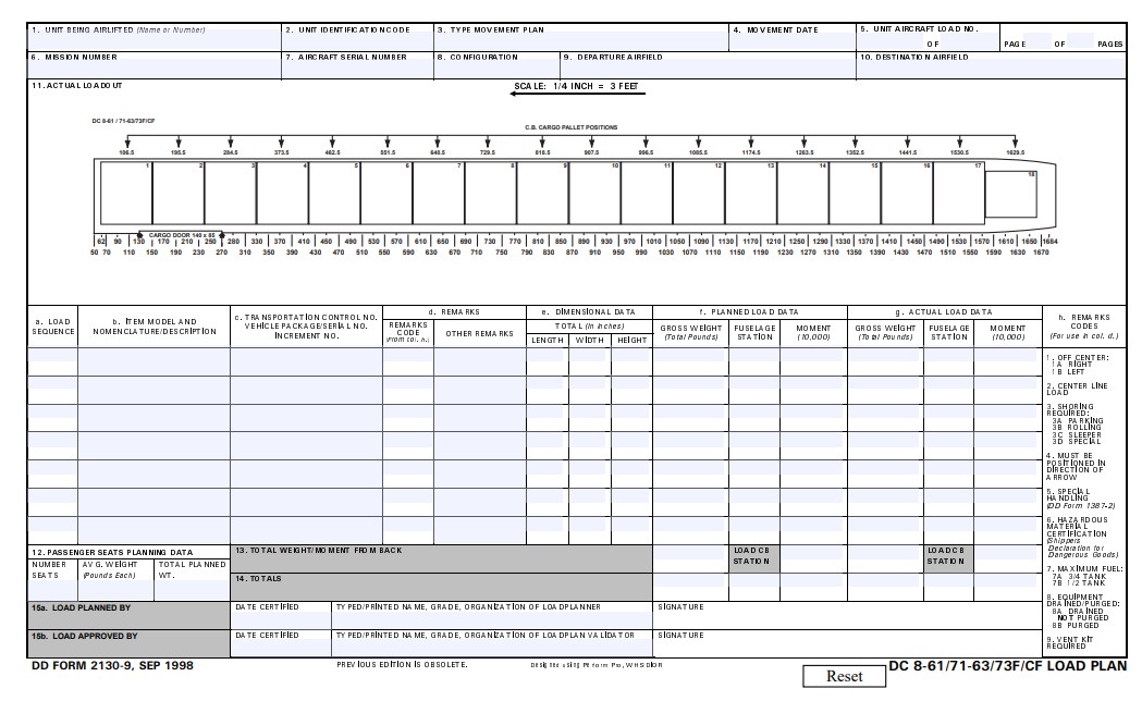 dd Form 2130-9 fillable