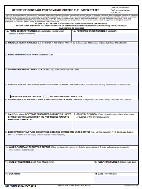 dd Form 2139 fillable