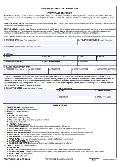 dd Form 2209 fillable