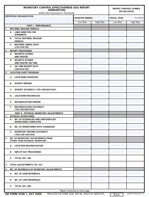 dd Form 2338-1 fillable