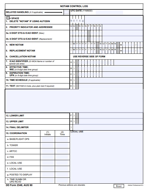 dd Form 2349 fillable