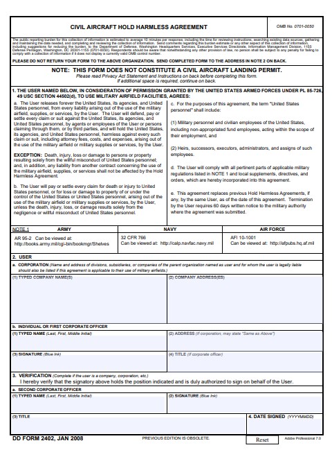 dd Form 2402 fillable