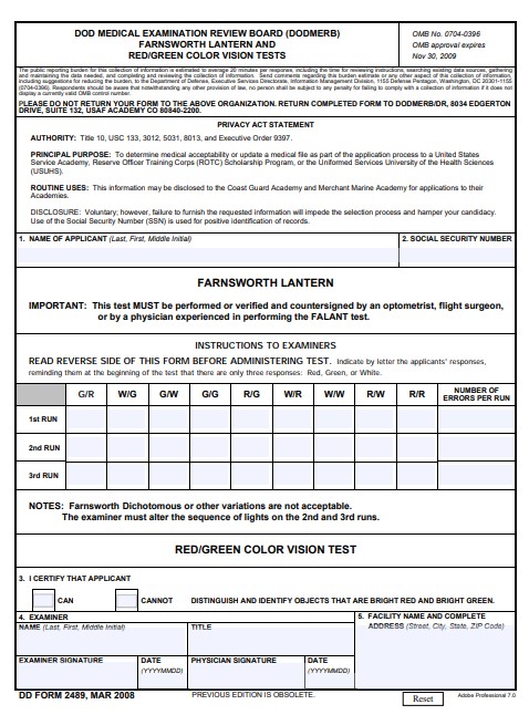 dd Form 2489 fillable