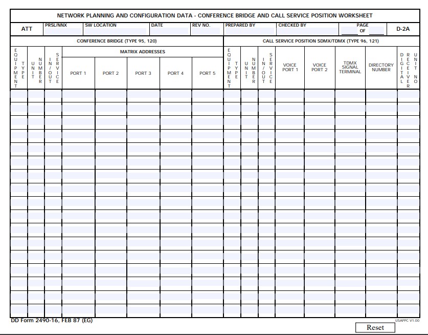 dd Form 2490-16 fillable