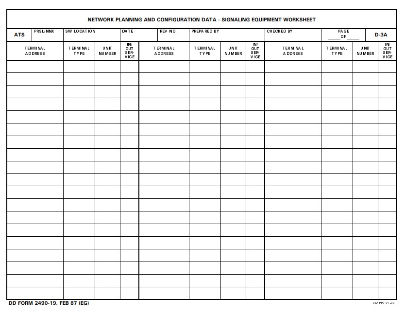 dd Form 2490-19 fillable