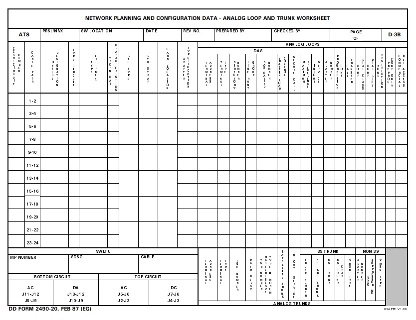 dd Form 2490-20 fillable