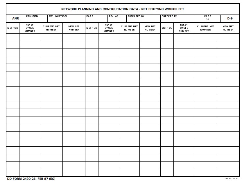 dd Form 2490-26 fillable