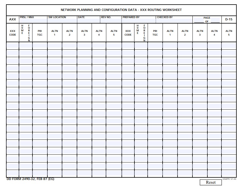 dd Form 2490-32 fillable