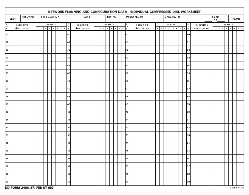 dd Form 2490-37 fillable