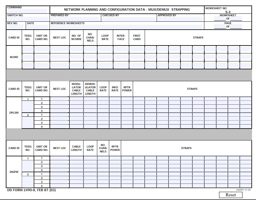 dd Form 2490-8 fillable