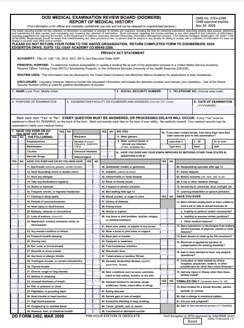 dd Form 2492 fillable