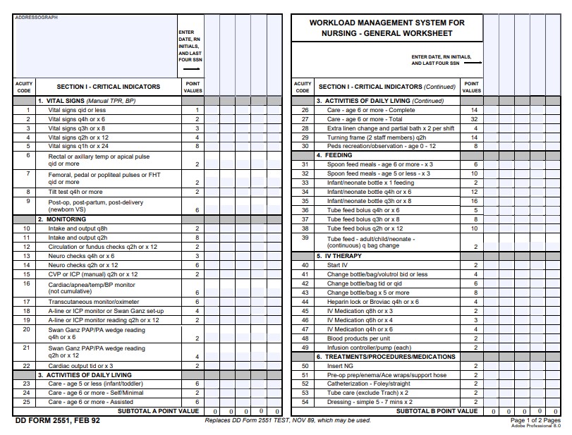 dd Form 2551 fillable