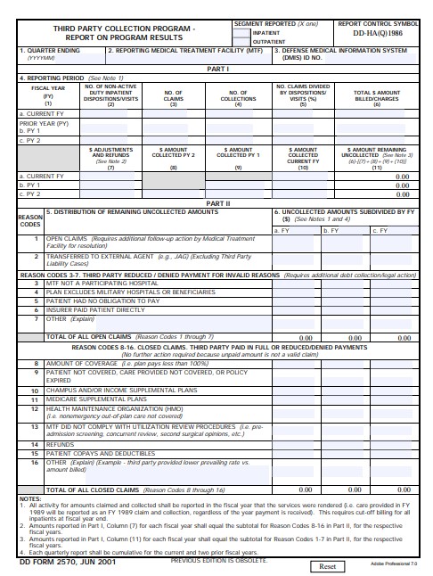 dd Form 2570 fillable