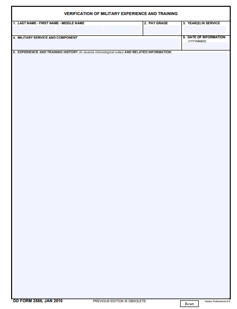 dd Form 2586 fillable