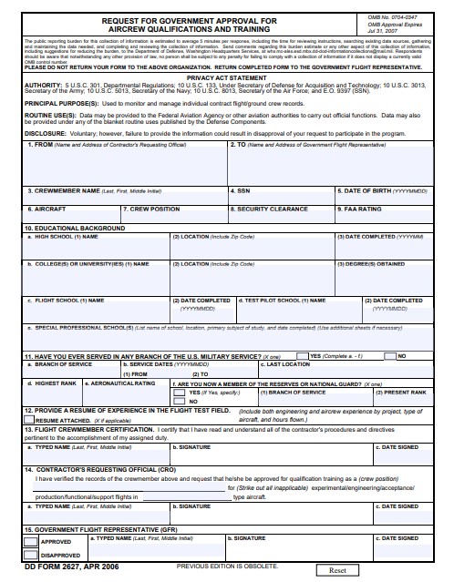 dd Form 2627 fillable