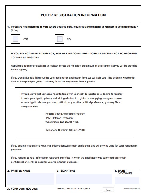 dd Form 2645 fillable