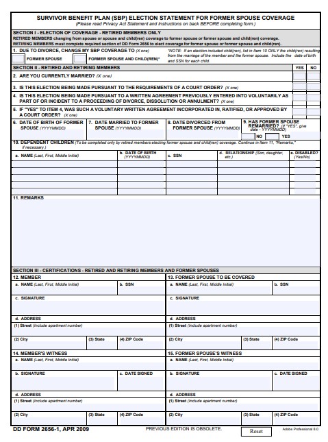 dd Form 2656-1 fillable