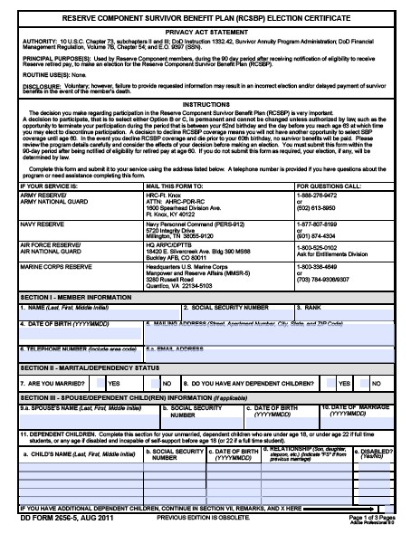 dd Form 2656-5 fillable